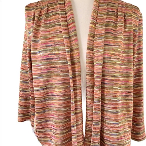 Ruby Rd. MultiColor Woven Tie @ Waist Top - Picture 3 of 6